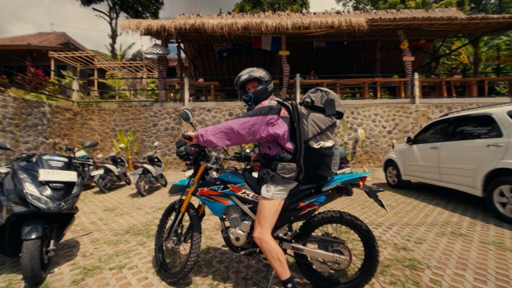 a man on motorbike